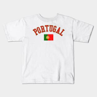 Portugal Flag Vintage Kids T-Shirt